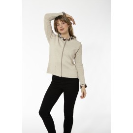 `CHAQUETA CON CUELLO Y PUÑOS PELO MUJER JUPER