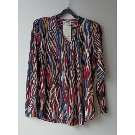 CAMISETA ESTAMPADA CON PLIEGUE MUJER BOGUAR