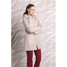 ABRIGO PAÑO COMBINADO MUJER ROBERTO BASSI WOMAN +COLORES