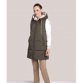 CHALECO ACOLCHADO REVERSIBLE KAKI MUJER ROBERTO BASSI WOMAN