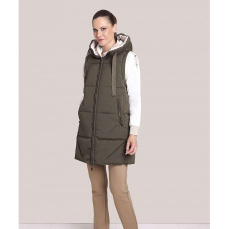 CHALECO ACOLCHADO REVERSIBLE KAKI MUJER ROBERTO BASSI WOMAN