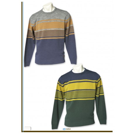JERSEY CUELLO CAJA RAYAS HOMBRE G-54