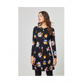 VESTIDO SURKANA EVASÉ ESCOTE CON DETALLE NEGRO
