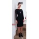 Vestido negro de mujer chema blanco
