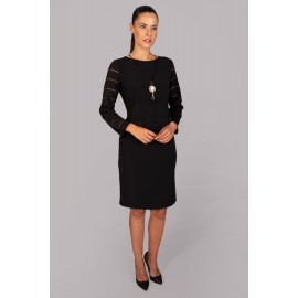 Vestido negro de mujer chema blanco