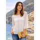 BLUSA BLANCA BORDADA MUJER ROSSAN