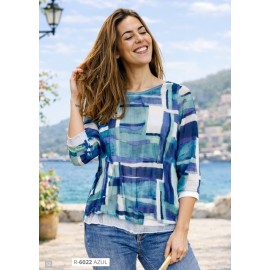 BLUSA ESTAMPADA DE MUJER ROSSAN