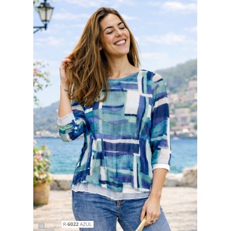 BLUSA ESTAMPADA DE MUJER ROSSAN
