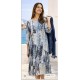 VESTIDO ESTAMPADO CUELLO TEJANO MUJER ROSSAN