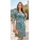 VESTIDO ESTAMPADO CUELLO PICO MUJER ROSSAN