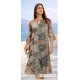 VESTIDO ESTAMPADO CUELLO PASAMANERIA MUJER ROSSAN