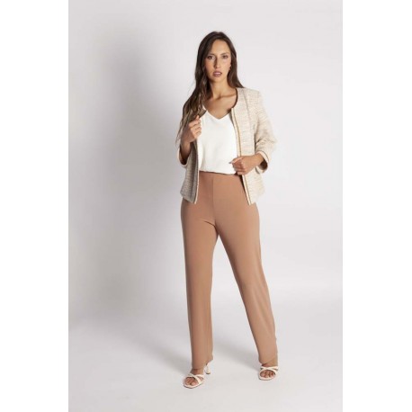 CHAQUETA JADQUARD MULTICOLOR CON GALON MUJER BOGUAR