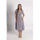 VESTIDO ESTAMPADO CON PLIEGUE MUJER BOGUAR