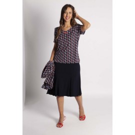 FALDA LISA 6 PIEZAS EN MOSSCREPPE MUJER BOGUAR +COLORES