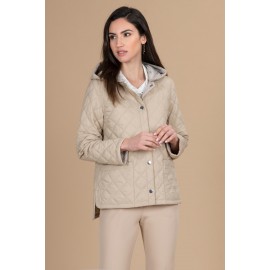 CHAQUETA ACOLCHADA CON CAPUCHA MUJER ESTEFANIA RODRIGUEZ
