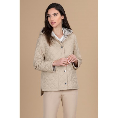 CHAQUETA ACOLCHADA CON CAPUCHA MUJER ESTEFANIA RODRIGUEZ