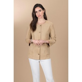 CHAQUETA DE ANTELINA CAMEL MUJER ESTEFANIA RODRIGUEZ