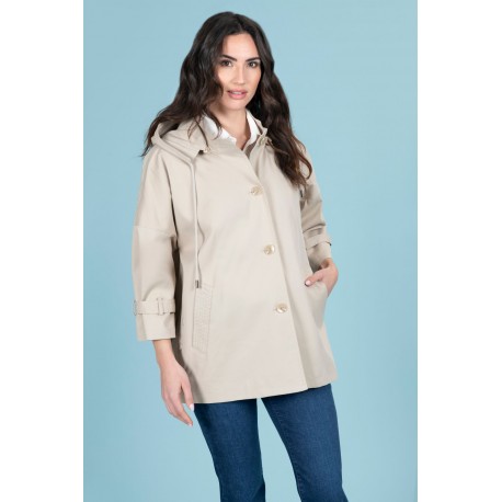 GABARDINA OVERSIDE EN COLOR BEIGE MUJER KHALMA