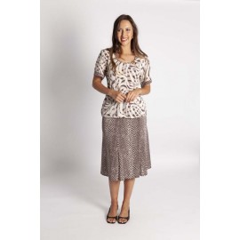 FALDA ESTAMPADA LUNARES MUJER BOGUAR