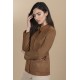 CHAQUETA MARRON ANTELINA CON POLIPIEL MUJER ESTEFANIA RODRIGUEZ