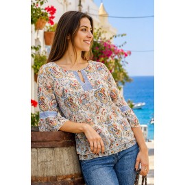 BLUSA ESTAMPADA DE MUJER ROSSAN