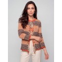 CHAQUETA RAYAS CON FLECOS MUJER ZUCCA +COLORES