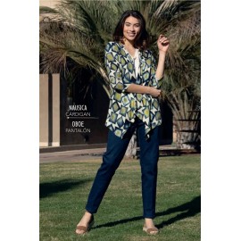 PANTALON VAQUERO CON CINTURA ELASTICA SISSUS MODA