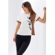 CAMISETA  CON ESTAMPADO DELANTERO DE MUJER SISSUS MODA