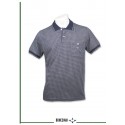 Polo manga corta azul marino con bolsillo botón y logo