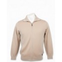 Chaqueta punto  beige de G54 con cremallera