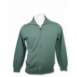Chaqueta punto verde de G54 con cremallera