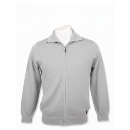 Chaqueta punto gris de G54 con cremallera