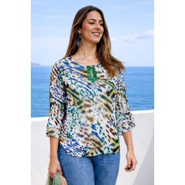 BLUSA ESTAMPADA DE MUJER ROSSAN