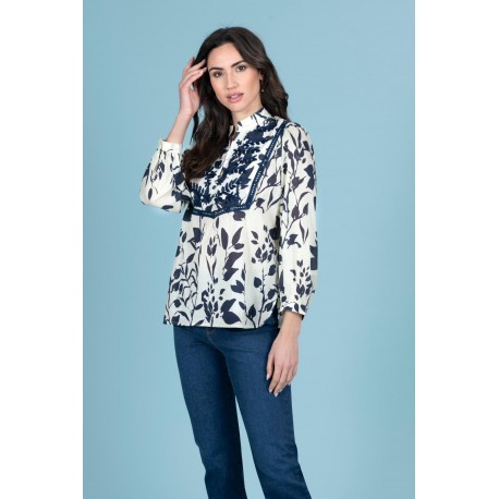 BLUSA ESTAMPADA DE MUJER ESTEFANIA RODRIGUEZ