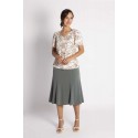FALDA 6 PIEZAS LISA KAKI EN CREPE MUJER BOGUAR 