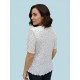 Camiseta plisada de mujer con lunares juper