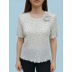 Camiseta plisada de mujer con lunares juper