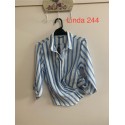 Camisa rayas azul mujer privilege