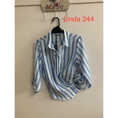 Camisa rayas azul mujer privilege