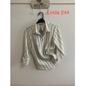 Camisa rayas beige mujer privilege