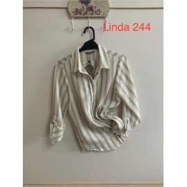 Camisa rayas azul mujer privilege