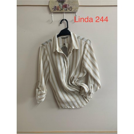 Camisa rayas azul mujer privilege
