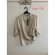 Camisa rayas beige mujer privilege