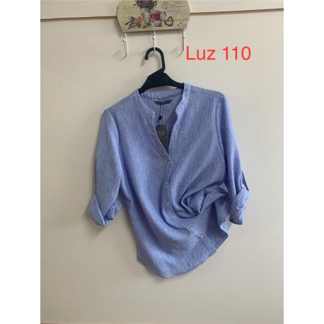 Camisa rayas azul mujer privilege