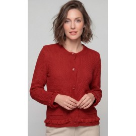 CHAQUETA ROJA FLECOS CON BOLSILLO MUJER TACHY ZUCCA 