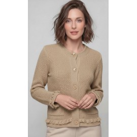 CHAQUETA CAMEL FLECOS CON BOLSILLO MUJER TACHY ZUCCA 