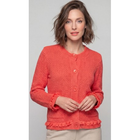 CHAQUETA CORAL FLECOS CON BOLSILLO MUJER TACHY ZUCCA 