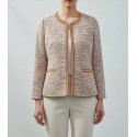 Chaqueta de mujer tweed con pasamanería MUJER ESTEFANIA RODRIGUEZ