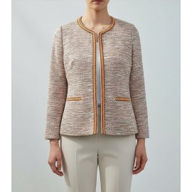 Chaqueta de mujer tweed con pasamanería MUJER ESTEFANIA RODRIGUEZ