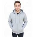 sudadera abierta con capucha gris hombre losan
